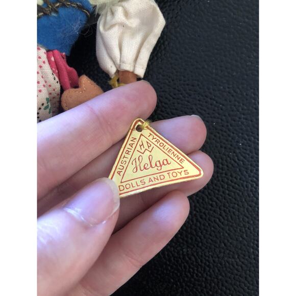 Vintage Helga AUSTRIAN Folklore Doll Porcelain Hand Painted With Tag - Picture 3 of 7